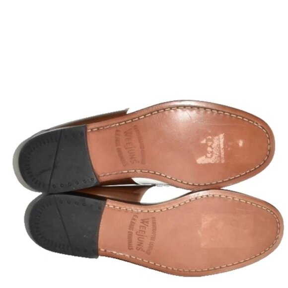 New! G.H. Bass Logan Leather Penny Loafer Brown White Size 7 D DD518 9 Women